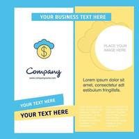 Cloud dollar Company Brochure Template Vector Busienss Template