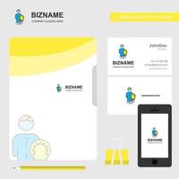 idea business logo file cover tarjeta de visita y diseño de aplicaciones móviles ilustración vectorial vector