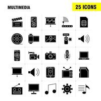 Multimedia Solid Glyph Icon for Web Print and Mobile UXUI Kit Such as Gear Maintain Setting Tool Adjustment Speaker Computer Hardware Pictogram Pack Vector