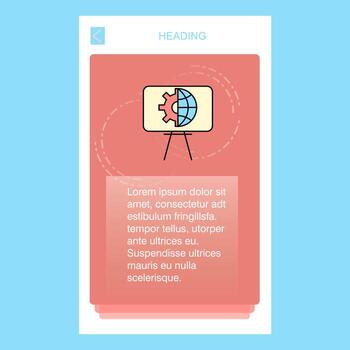 Presentation mobile vertical banner design design Vector