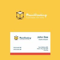 Cube logo Design with business card template Elegant corporate identity Vector