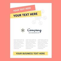 Network Title Page Design for Company profile annual report presentations leaflet Brochure Vector Background