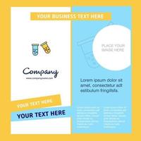 Test tube Company Brochure Template Vector Busienss Template