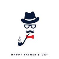 Happy Father's day card with typography vector