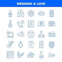 los iconos de línea de boda y amor establecidos para infografías kit de uxui móvil y diseño de impresión incluyen tarjeta de boda de corazón de amor portátil vector de conjunto de iconos de boda de corazón de amor