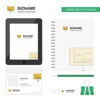 Presentation Business Logo Tab App Diary PVC Employee Card and USB Brand Stationary Package Design Vector Template