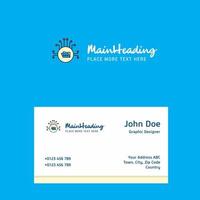 Shared folder logo Design with business card template Elegant corporate identity Vector
