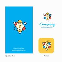 Nuclear Company Logo App Icon and Splash Page Design Creative Business App Design Elements vector