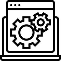 development software engineering preference setting - outline icon vector