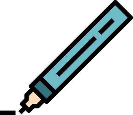 marker stationery write - filled outline icon
