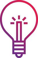 light bulb electricity construction - gradient icon vector