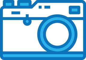 camera party digital film photograph - blue icon vector