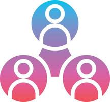 networking collaboration structure marketing - gradient solid icon vector