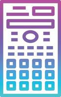 calculator digital electronic device analysis - gradient icon vector