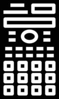 calculator digital electronic device analysis - solid icon vector