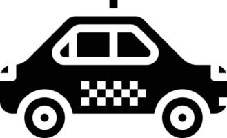 taxi transportation car - solid icon vector