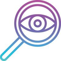 observing lens eye focus spy - gradient icon vector