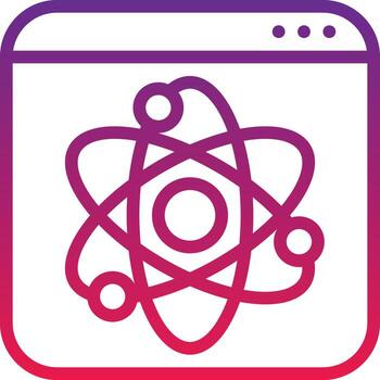 dynamic website science software development - gradient icon vector