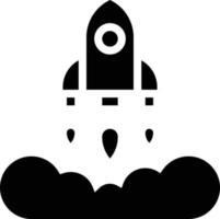 launch startup deployment software development - solid icon vector