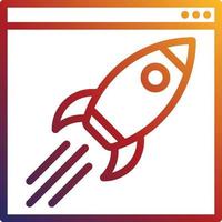 speed internet spaceship website traffic - gradient icon vector