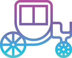 carriage cart transportation - gradient icon vector