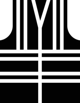 vest construction protect - solid icon vector