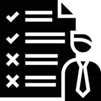 requirement business list software development - solid icon vector