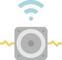 audio music sound wireless multimedia - flat icon vector