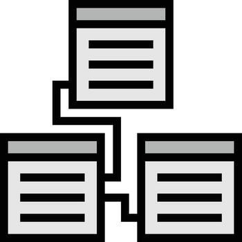 database design structure software development - filled outline icon vector