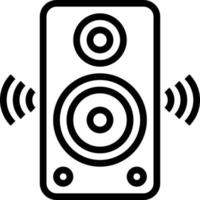 speaker party music song dance - outline icon vector