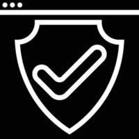 security website guard software development - solid icon vector