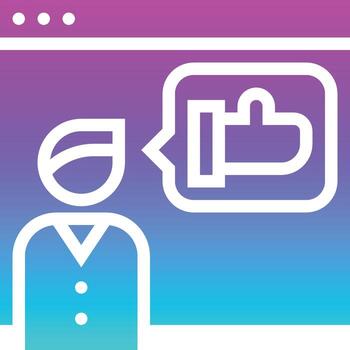 desarrollo de software de experiencia de usuario ux - icono sólido degradado vector