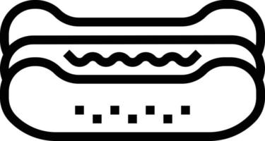 hot dog food fastfood - outline icon vector