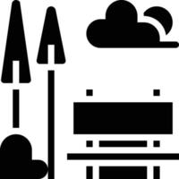 nature park landscape trees leisure - solid icon vector