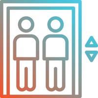 elevator transportation people up down - gradient icon vector