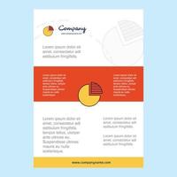 Template layout for Pie chart comany profile annual report presentations leaflet Brochure Vector Background