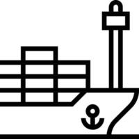 ship shipping warehouse transport ecommerce - outline icon vector