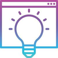 idea website light bulb - gradient icon vector