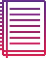 notebook stationery write - gradient icon vector