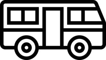 transport vehicle bus city automobile public transport transportation architecture and city - outline icon vector