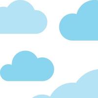 mostly cloudy sky partly - flat icon vector