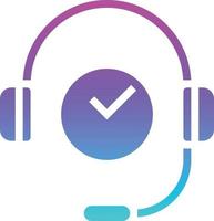 call center support operator time ecommerce - gradient solid icon vector