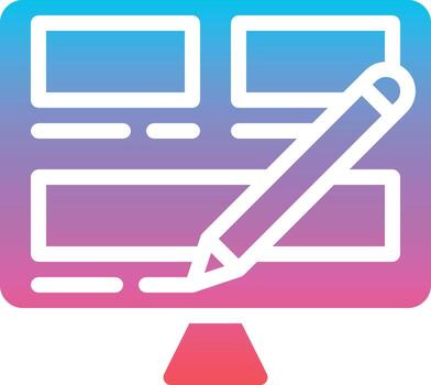 web design computer graphic edit - gradient solid icon vector