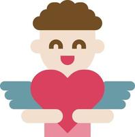 cupido flecha formas amor corazón arco amantes encantador amor y romance - icono plano vector