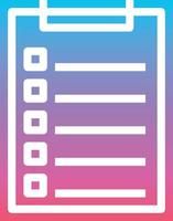 clipboard stationery report - gradient solid icon vector