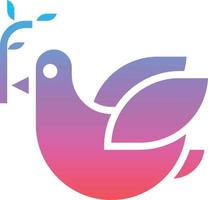 peace dove hippie pacifism cultures - gradient solid icon vector