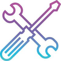 screwdriver tools repair construction - gradient icon vector