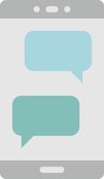 mobile messaging messenger social multimedia - flat icon vector