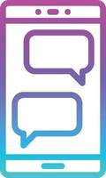 mobile messaging messenger social multimedia - gradient icon vector