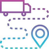 transporte logístico ubicación de entrega comercio electrónico - icono degradado vector